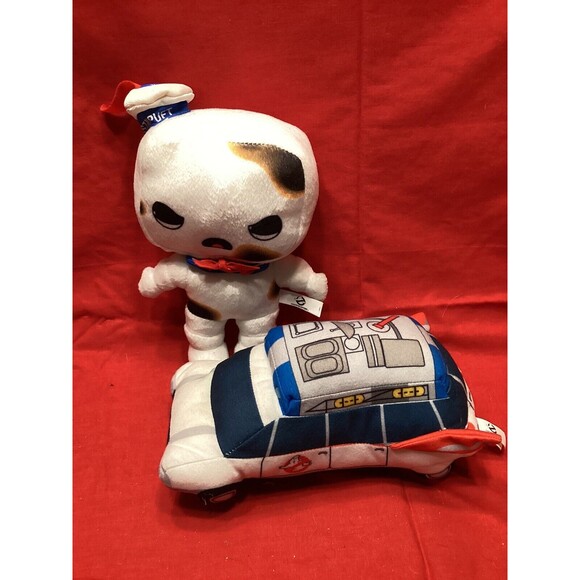 Ghostbusters Vehicle Ambulance Stay Puft Marshmallow Man Set Of Two Plush Toys - Picture 1 of 13